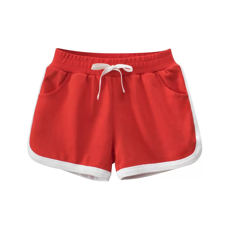 Quần đùi cotton thuần chất mùa hè cho bé 2025, kiểu dáng thời trang, quần thể thao trẻ em, quần bé gái chất liệu mỏng, màu trơn, dài đến đầu gối, thích hợp mặc ngoài trời