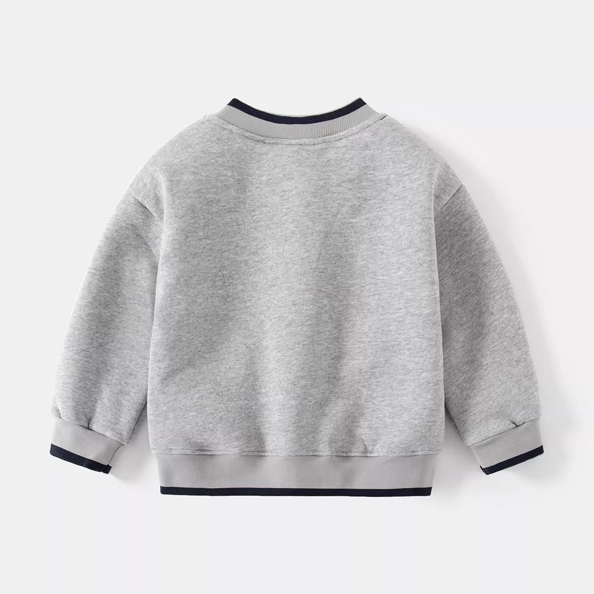 Áo len nỉ bé trai mùa xuân đông in chữ, kiểu dáng thường ngày, dày dặn, áo len chui đầu trẻ em mùa đông, áo len giữ ấm dài tay thời trang cho bé