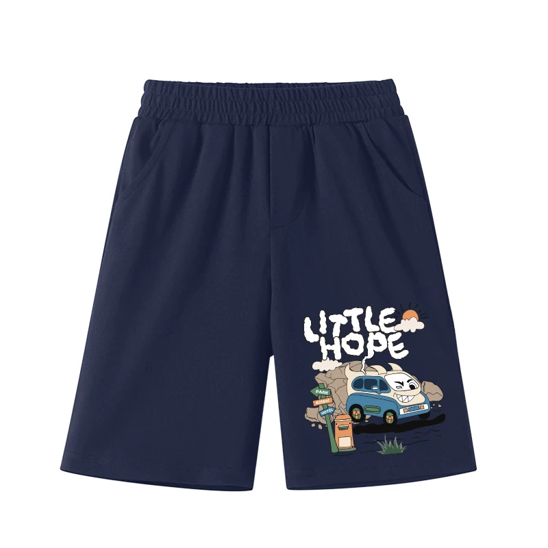Quần short bé trai 100% cotton nguyên chất, kiểu dáng mỏng nhẹ mùa hè, thích hợp mặc ngoài trời, xu hướng thời trang du lịch, quần lửng rộng rãi thoải mái mới năm 2024.