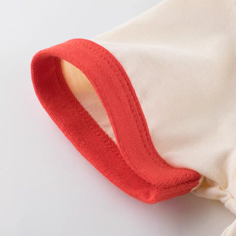 Áo thun bé gái mùa hè kiểu Hàn Quốc 2025, họa tiết hoạt hình, tay ngắn, chất liệu cotton nguyên chất, cổ tròn, kiểu dáng năng động, thấm hút mồ hôi