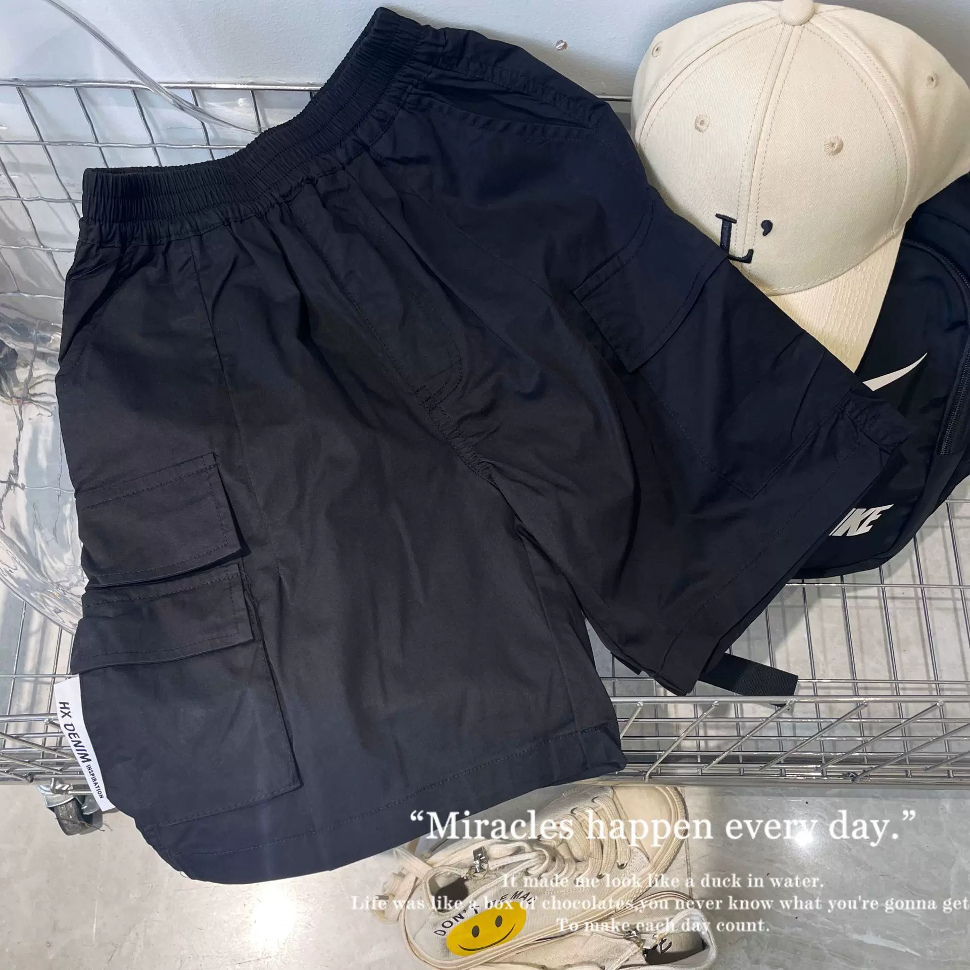 Quần short bé trai quần kiểu dáng mới dệt cotton nguyên chất quần short dài đến đầu gối trẻ em dáng rộng mùa hè quần dài vừa phải mỏng