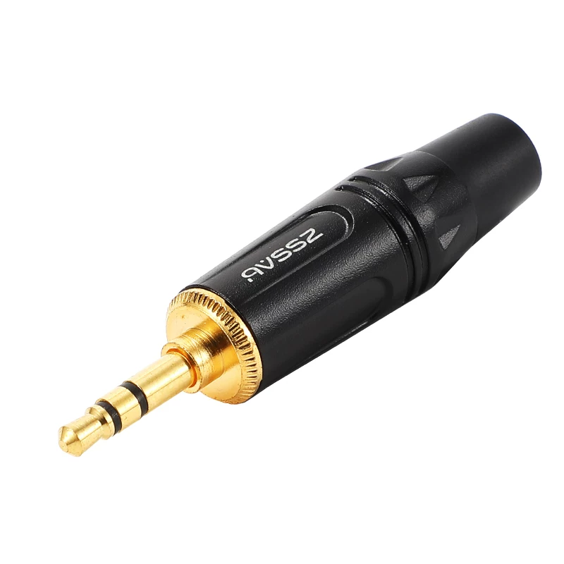 Đầu cắm tai nghe âm thanh nổi 3,5mm mạ vàng Đầu nối âm thanh hai kênh ba lõi nhỏ hàn đầu nối ba phần Cáp âm thanh-video DIY