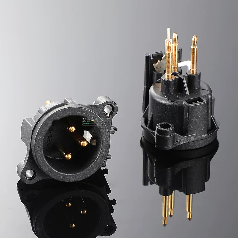 Youquke NC3MAV ba chân XLR đầu nối đực XLR bảng mạch khuếch đại dọc PCB hàn cáp âm thanh XLR