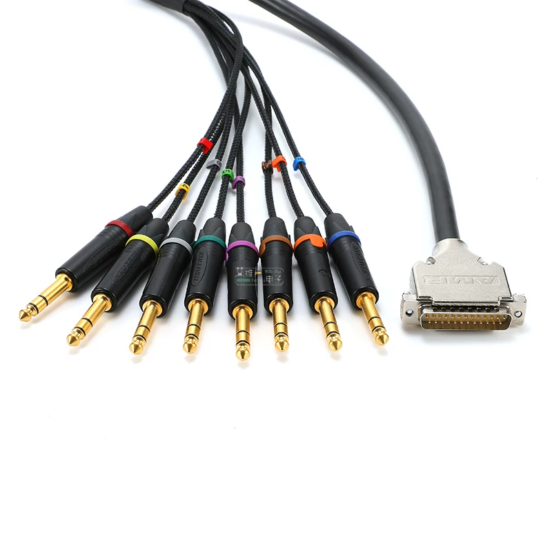 Canare MR202-8AT mạ vàng DB25 đến 8 cáp đuôi quạt tín hiệu âm thanh ba lõi lớn 6.35 NP3X