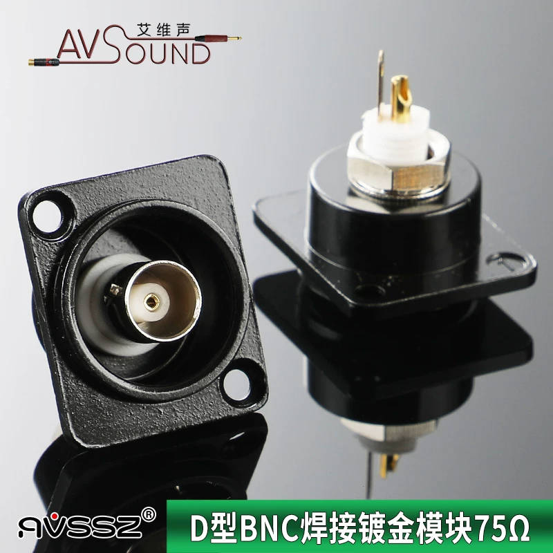 Đầu nối BNC loại D 75 Ohm 50Ω dùng cho camera bảng điều khiển, đầu nối cái Q9 mạ vàng, cáp video SDI đồng trục