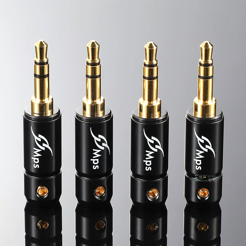 Miễn phí vận chuyển Đài Loan MPS cao cấp audiophile đồng thau mạ vàng 3.5mm tai nghe cáp ghi âm Eagle-6b kết nối âm thanh kép