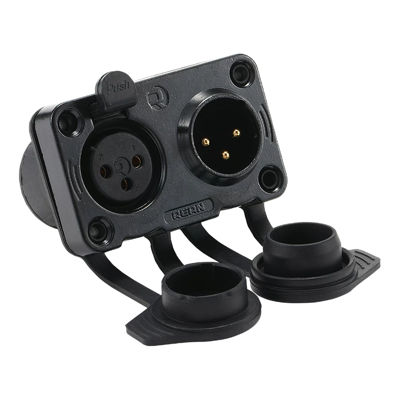 Cổng kết nối âm thanh micro XLR cái loại D chống nước ngoài trời, bảo vệ kín khí REAN, cấp độ IP65