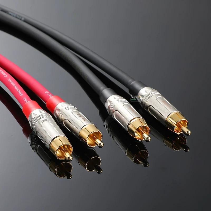 Cáp âm thanh RCA sang cáp RCA âm thanh máy tính cáp kết nối loa siêu trầm video tiền khuếch đại đồng trục