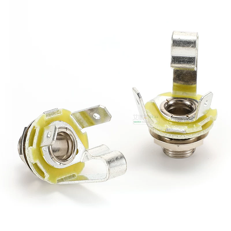 REAN mono 6.35mm nữ NYS229 ổ cắm kim loại gắn bảng âm thanh hai lõi lớn ổ cắm micro