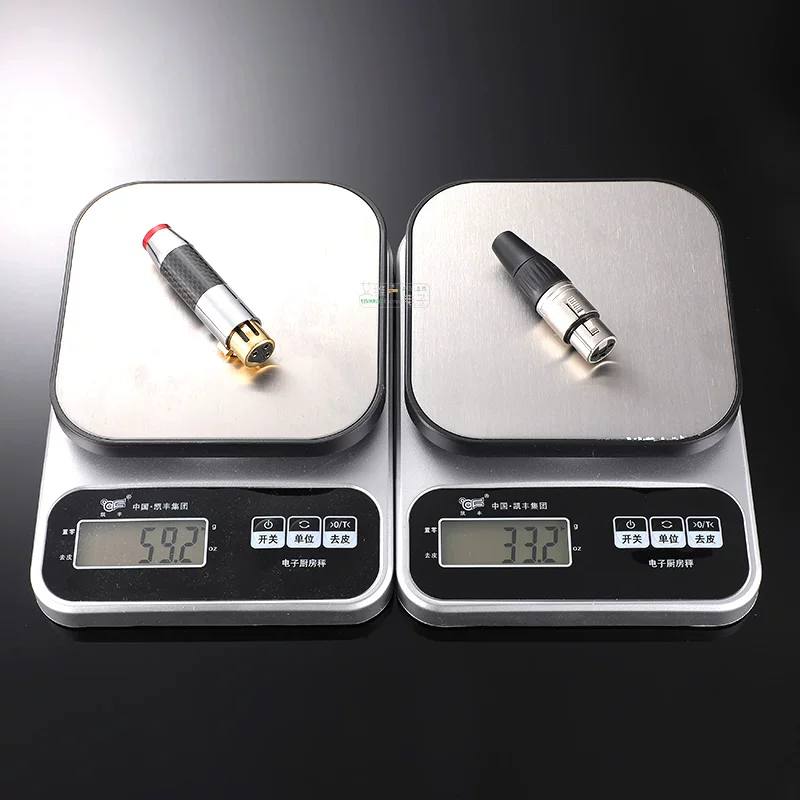 Đầu nối XLR bằng sợi carbon AVSSZ audiophile HiFi bằng đồng hoàn toàn mạ vàng XLR đầu nối cáp âm thanh cân bằng XLR đầu nối XLR