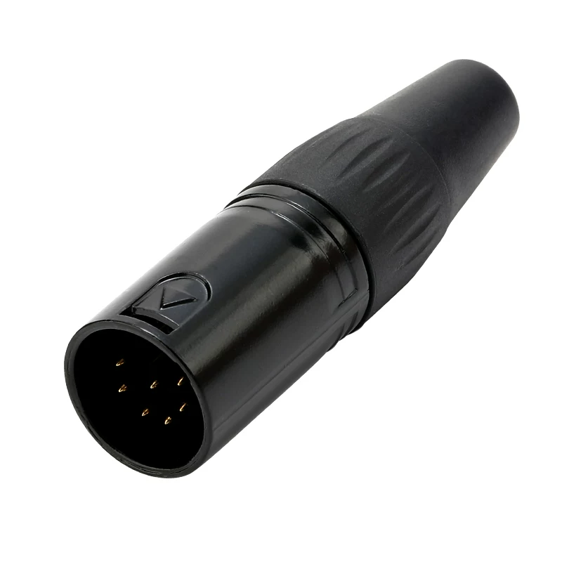 Đầu nối XLR nam và nữ mạ vàng đen REAN Yongsheng, đầu nối XLR cân bằng bảy lõi, đầu nối 7 chân, hàn