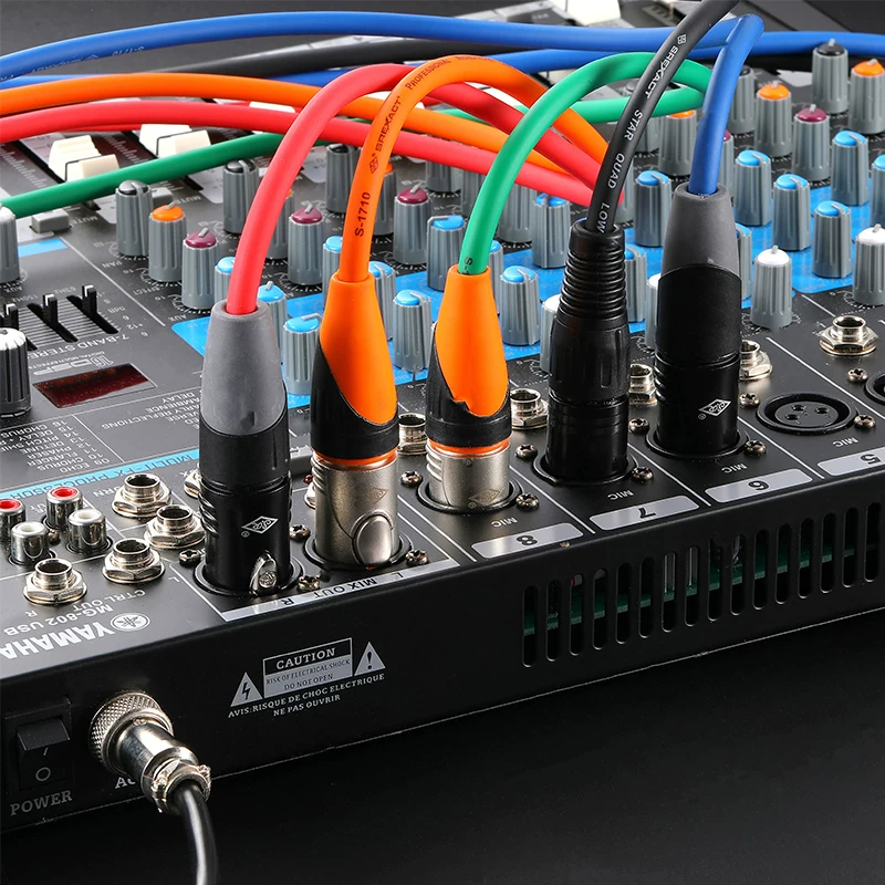 Đài Loan Risheng XLR nam sang nữ cắm cáp tín hiệu âm thanh micro cân bằng cá mập IP67 chống nước và chống bụi