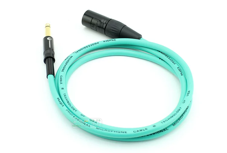 Cáp micro được bảo vệ Huamin Huazhen RVP1E 2x0.32 Đầu nối nam và nữ REAN XLR 6.35 hai lõi lớn