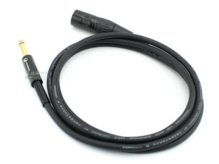 REAN 6.5mm lõi kép sang XLR đầu đực 6.35mm sang XLR cáp micro mixer cáp âm thanh màu đen mạ vàng