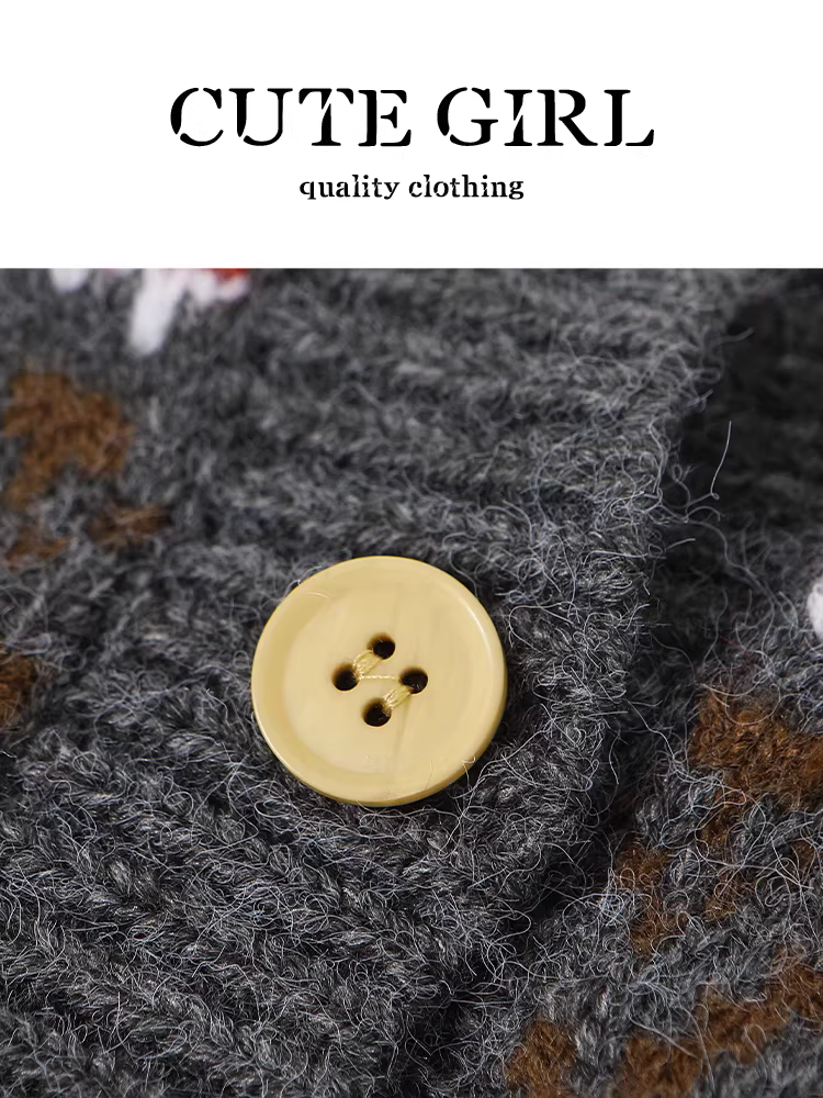 Áo len cổ tròn kiểu cổ điển Hàn Quốc CuteGirl dành cho nữ, thiết kế thu đông, áo dáng rộng đa năng, phong cách giản dị