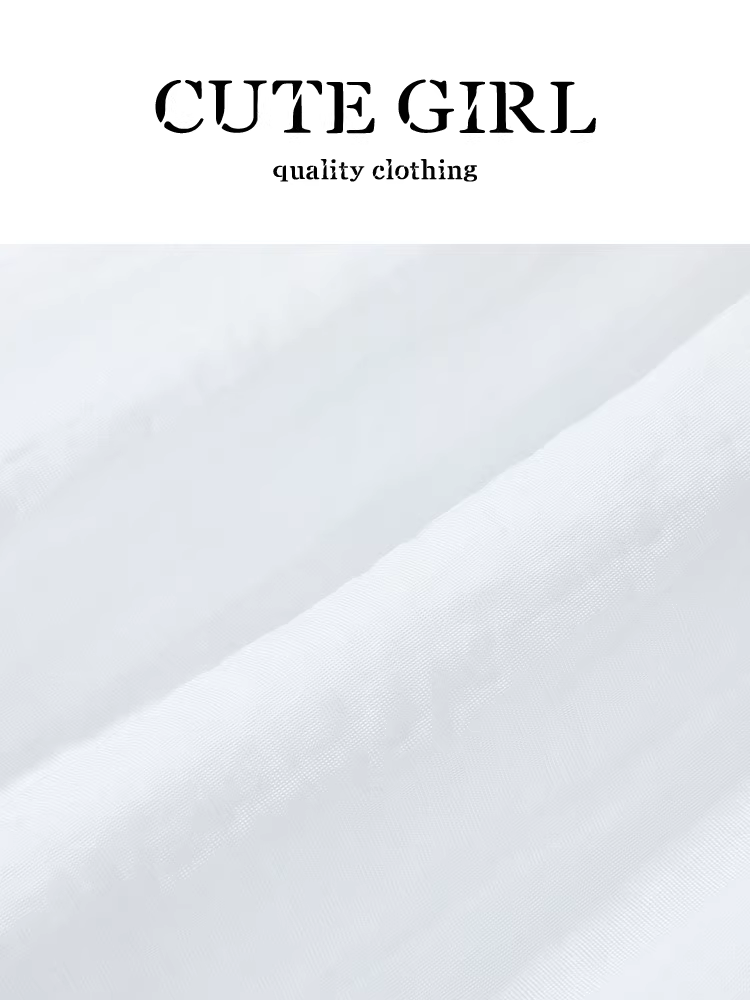 Váy chắp vá màu trắng kiểu Pháp của CuteGirl dành cho nữ, váy midi chữ A eo cao thanh lịch mùa hè