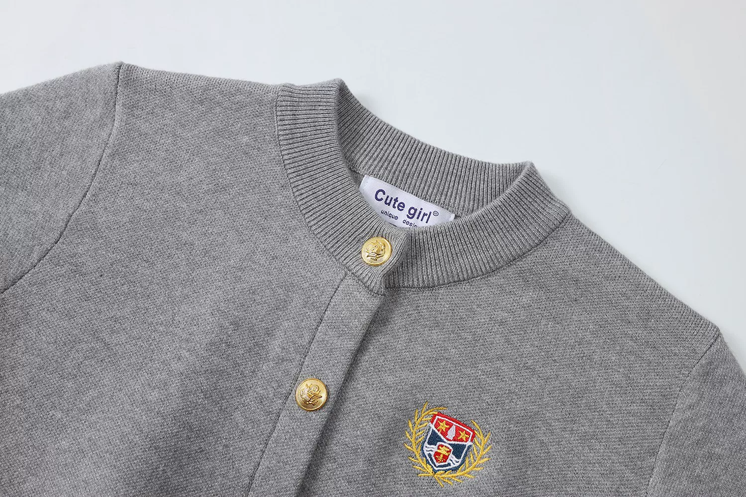 Áo cardigan len dệt kim phong cách lười biếng CuteGirl dành cho nữ, thiết kế mới xuân 2025, kiểu áo khoác len phong cách preppy
