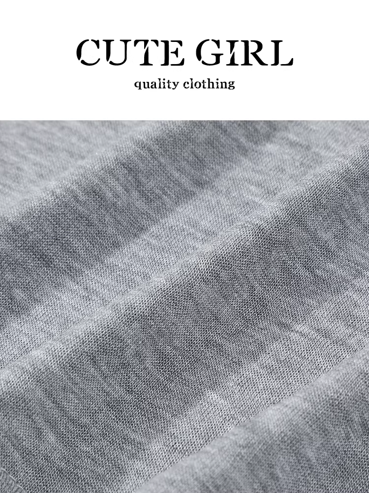 Áo thun chống nắng kiểu Hàn Quốc màu xám thắt eo phong cách Hàn Quốc dành cho nữ, áo thun đa năng thanh lịch mùa hè