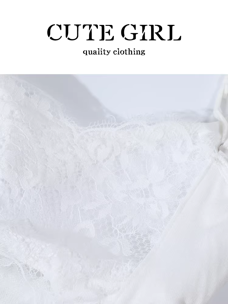Áo yếm trắng hở lưng ren thuần khiết và quyến rũ phong cách Hàn Quốc dành cho nữ, mùa hè có đệm ngực, ôm vừa vặn, mặc bên trong tôn dáng.