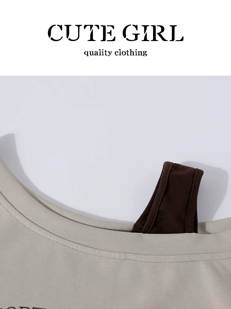 Áo len trễ vai buộc dây phong cách preppy của CuteGirl dành cho nữ đầu thu thanh lịch váy phồng hoa lưng cao thanh lịch Bộ hai món