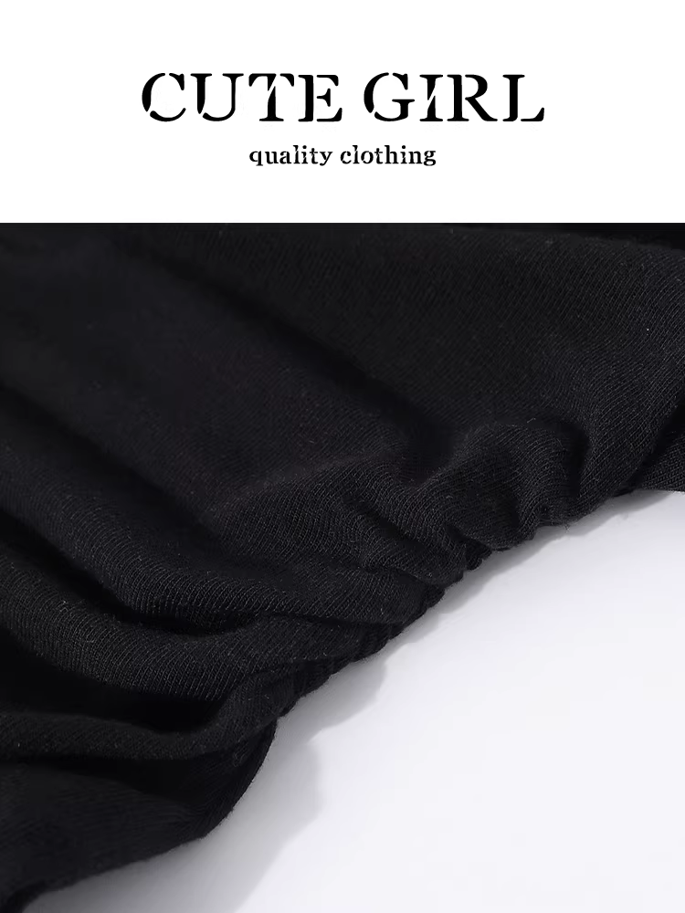 Áo thun dài tay lệch vai kiểu Hàn Quốc màu đen kiểu dáng Hàn Quốc dành cho nữ, thiết kế mùa thu, dáng rộng, tôn dáng, áo đa năng