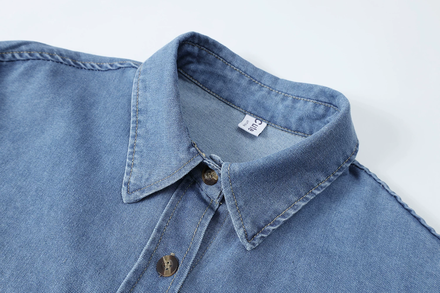Áo khoác cardigan denim xanh CuteGirl dành cho nữ, kiểu dáng Hong Kong cổ điển, rộng rãi, mùa thu đông 2025, dành cho người phụ nữ nhỏ nhắn