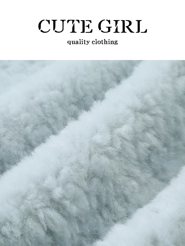 Áo khoác lông cổ đứng kiểu Hàn Quốc CuteGirl dành cho nữ, áo khoác cotton ấm áp, dáng rộng, thanh lịch, đa năng, mùa đông