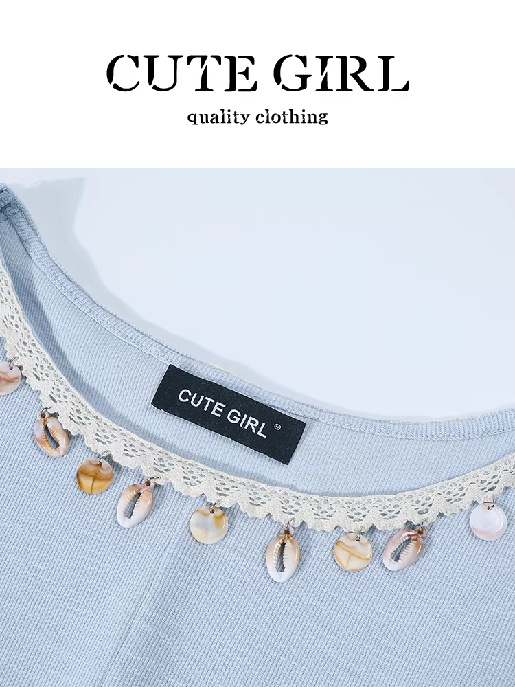 Áo thun ngắn tay kiểu bohemian bất đối xứng kiểu dáng bohemian dành cho nữ, xu hướng hàng đầu đầu mùa hè độc đáo và đẹp mắt