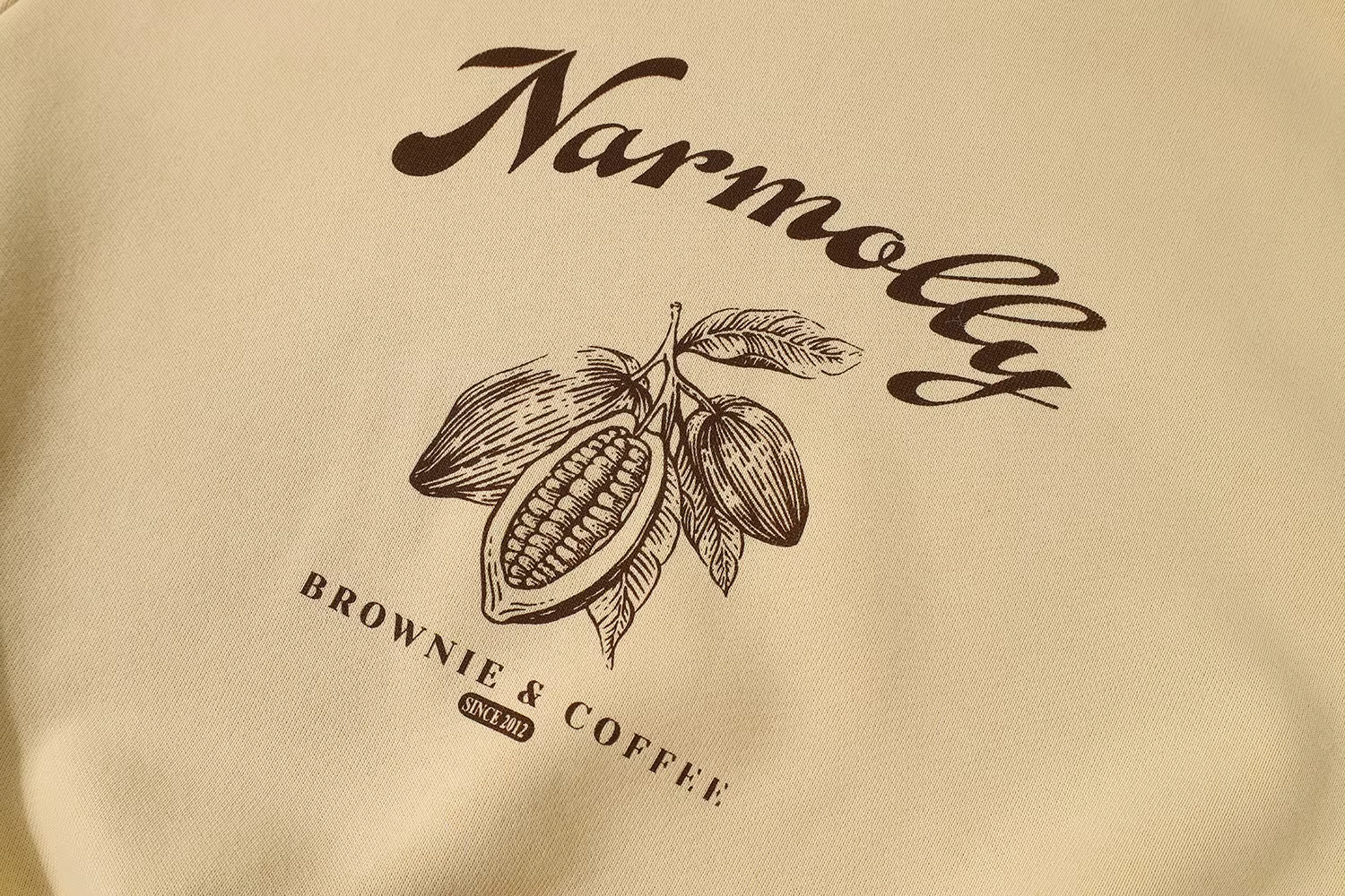 Áo len nỉ cổ tròn in hình dễ thương dành cho nữ, thu đông 2025, kiểu dáng rộng, dày dặn