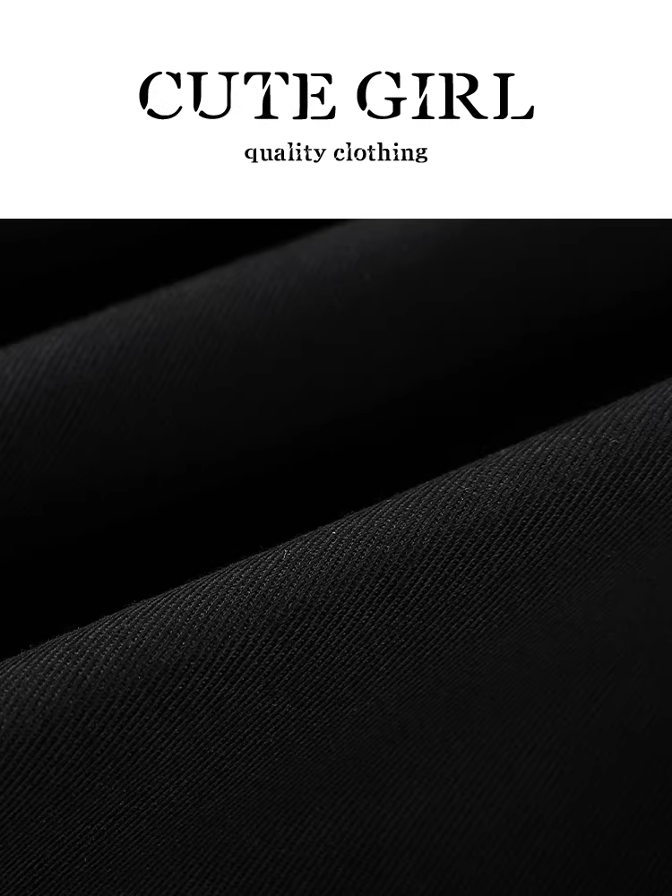 Váy chữ A màu đen phong cách Hàn Quốc dành cho nữ, thiết kế mùa thu, váy ngắn lưng cao, thon gọn, đa năng và độc đáo.