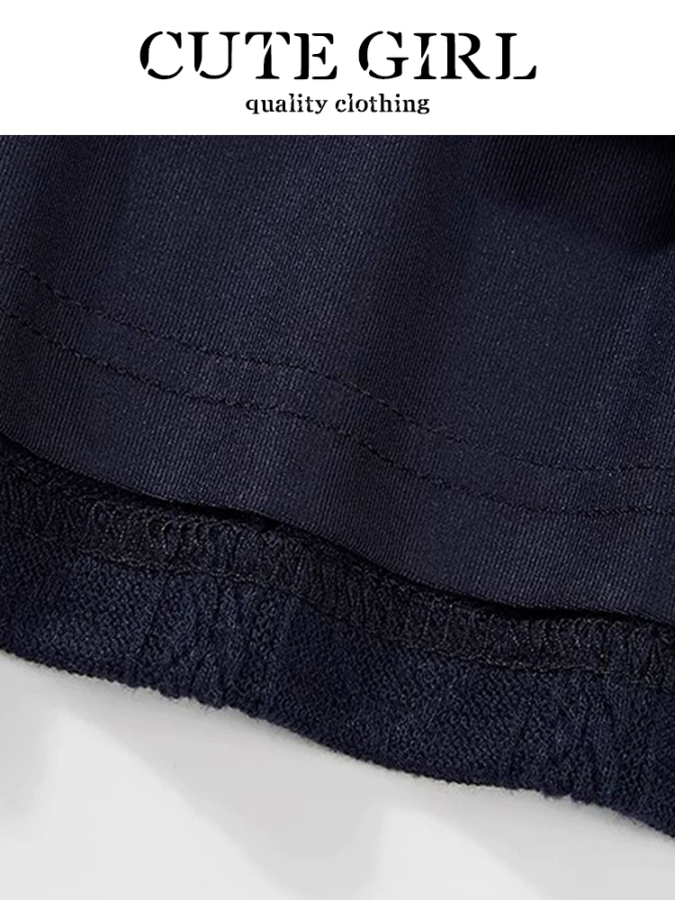 CuteGirl phong cách retro kiểu Pháp váy giả hai mảnh dành cho nữ mùa xuân váy dài vừa phải giảm tuổi tác, dáng rộng, giản dị