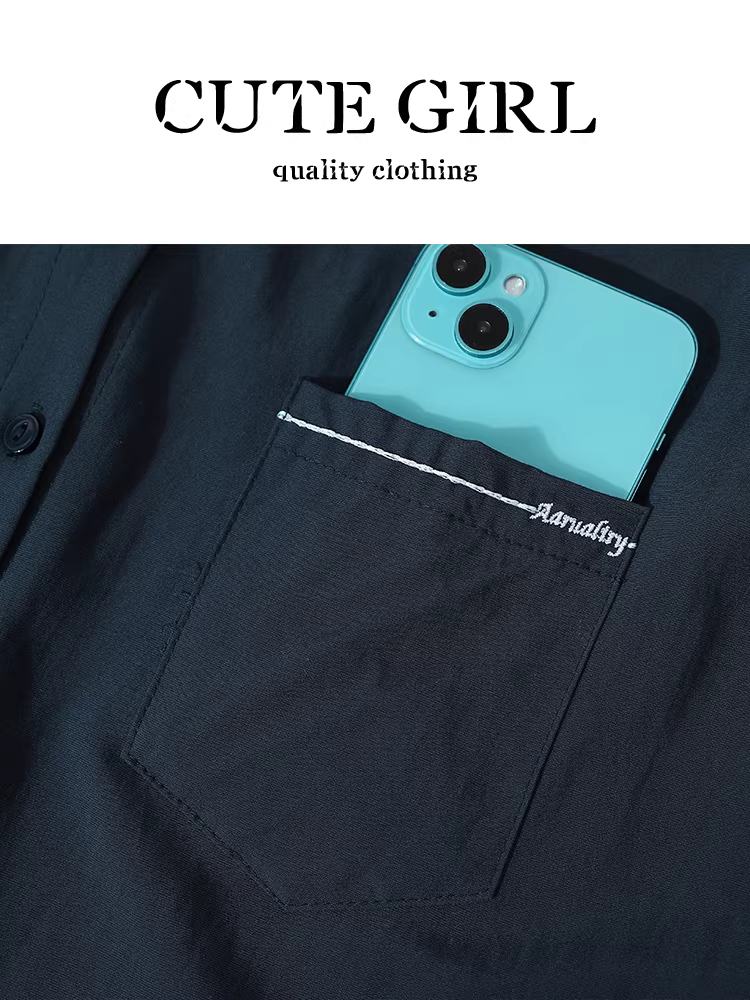 Áo sơ mi dài tay thiết kế CuteGirl cho nữ, đầu thu, cao cấp, dáng rộng, đa năng, áo độc đáo