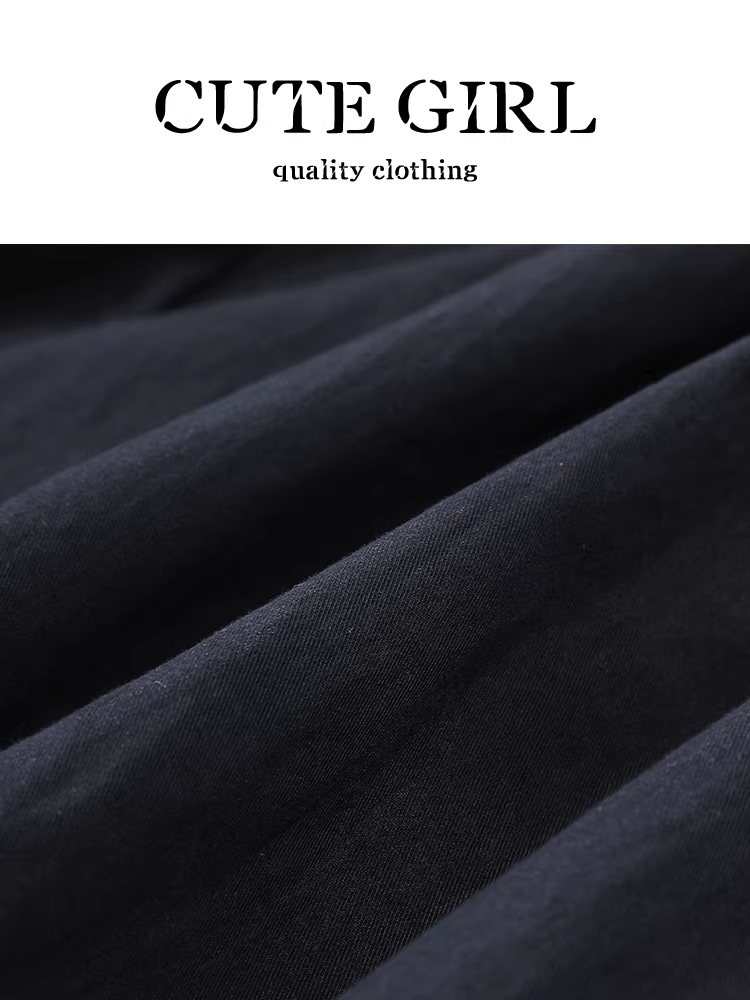 Váy eo thun cổ điển phong cách Hàn Quốc dành cho nữ, thiết kế mùa thu, váy ô dù lưng cao, thon gọn, đa năng và độc đáo.