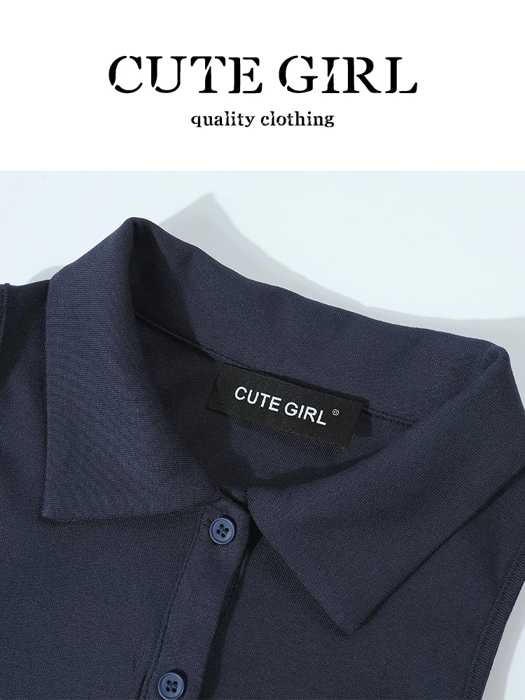 Áo vest dệt kim không tay kiểu Hàn Quốc CuteGirl dành cho nữ, thiết kế mới đầu thu, dáng ôm, áo kiểu dáng độc đáo và sành điệu.