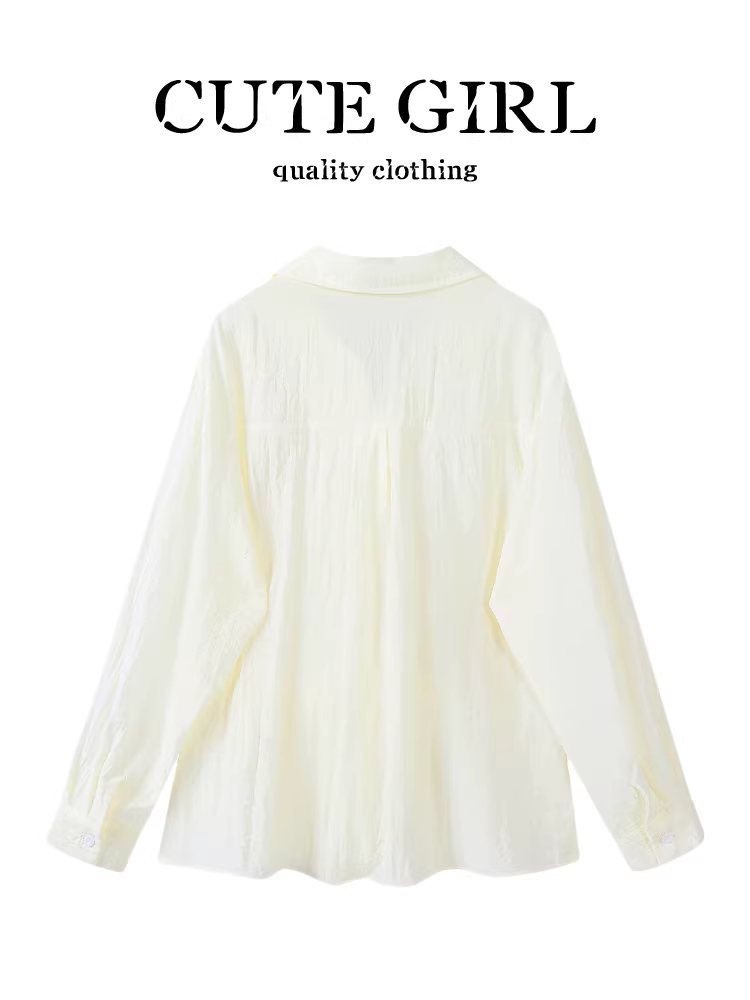 Áo sơ mi dài tay kiểu Pháp có dây buộc bên hông dành cho nữ, thiết kế đầu thu, áo thon eo, giảm béo và trẻ hóa