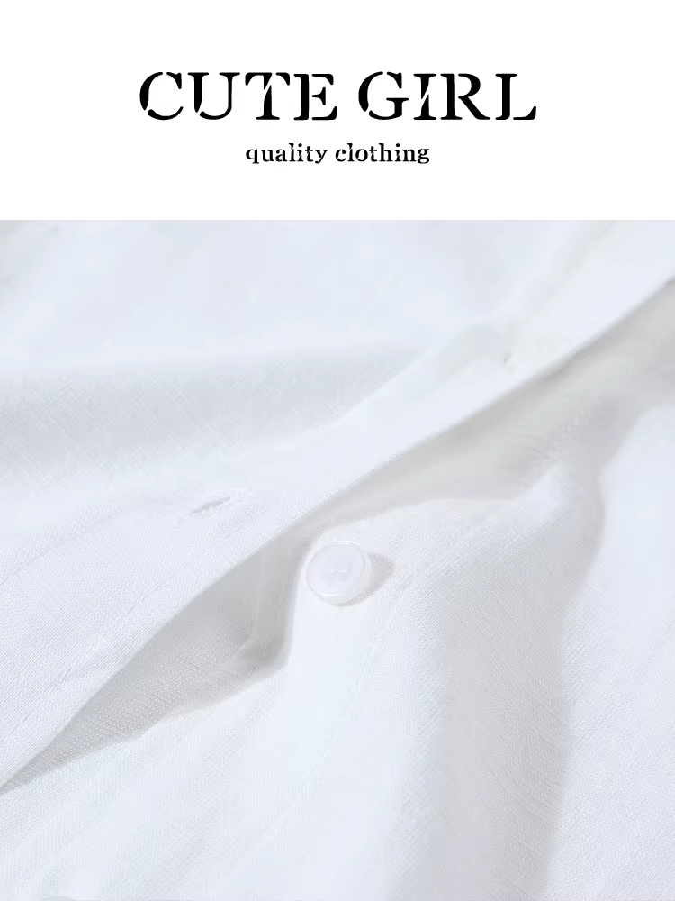 Áo sơ mi dài tay màu trắng phong cách Pháp có khăn choàng cho nữ, áo sơ mi dáng rộng đa năng cao cấp mùa thu