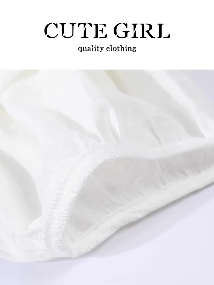 Áo sơ mi ngắn tay lệch vai màu trắng giảm tuổi tác phong cách dễ thương dành cho nữ mùa hè kiểu Pháp độc đáo và đẹp mắt