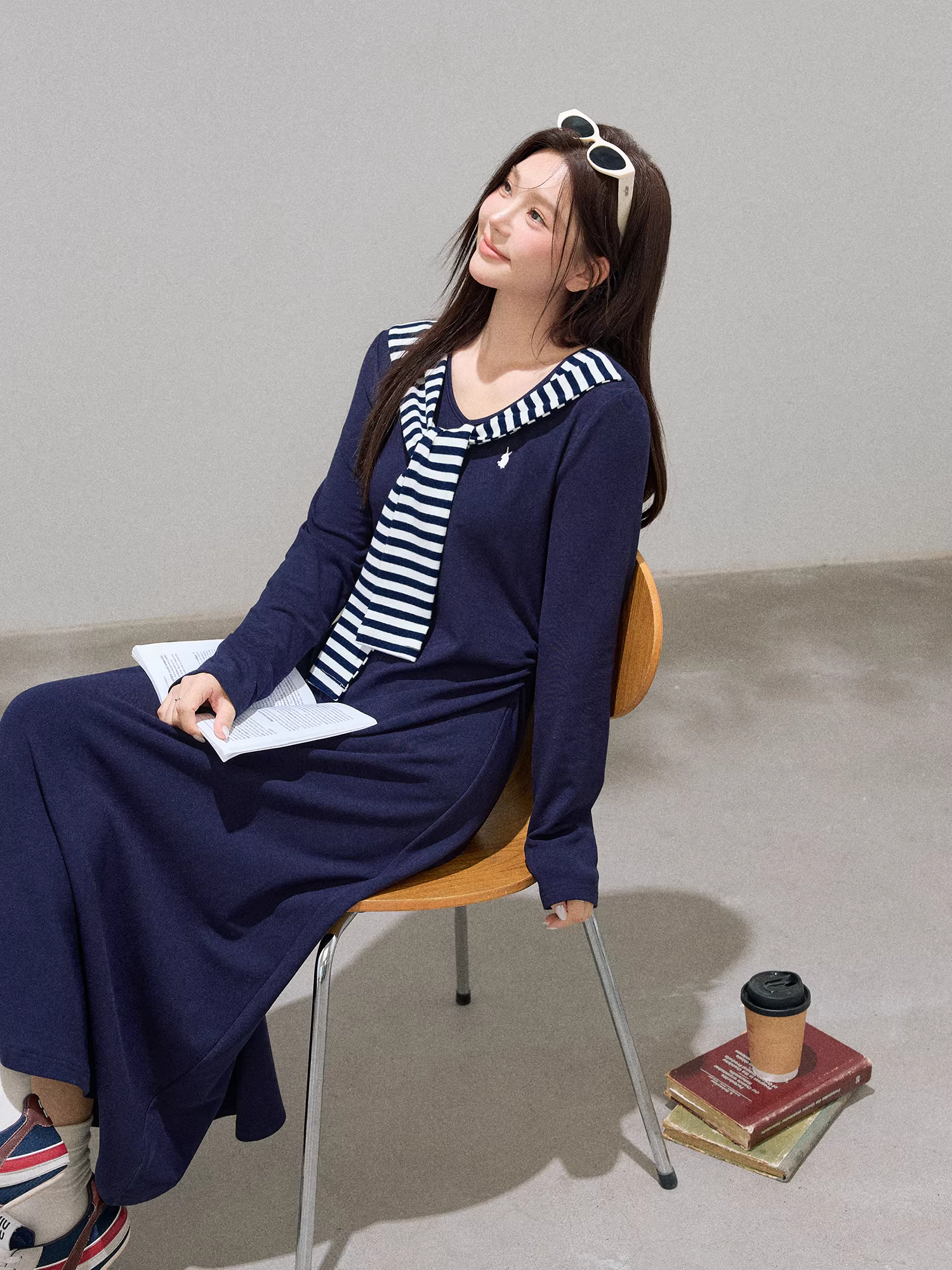 Quần áo nữ cỡ lớn dành cho người lớn, váy tôn dáng hình quả lê, trang phục thường ngày kiểu Hàn Quốc, váy chữ A.