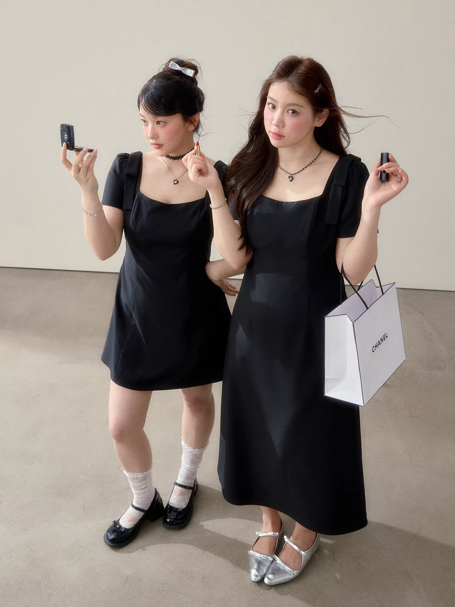 Quần áo nữ cỡ lớn dành cho người lớn, đầm thời trang cao cấp, đơn giản và tôn dáng, kiểu Hepburn Pháp, đầm đen dự tiệc.