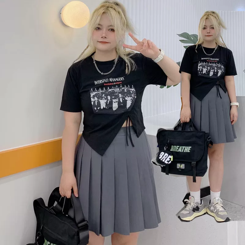 Váy xếp ly dài dành cho phụ nữ cao, váy dài vừa phải, lưng cao, tôn dáng, phong cách preppy, váy ngắn, chống lộ, váy kiểu chữ A.