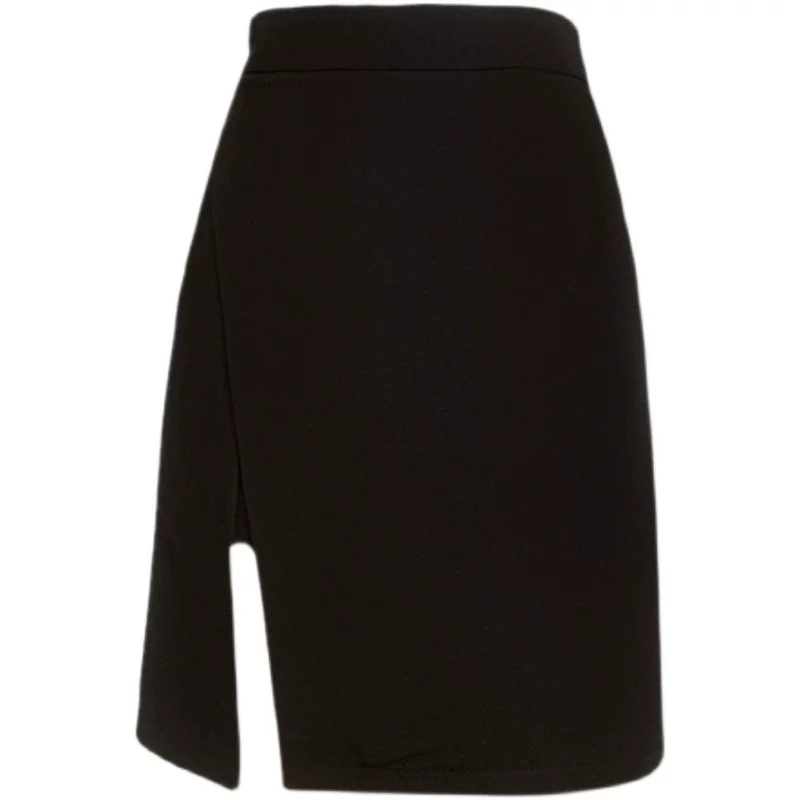 Váy midi xẻ tà nữ, quần váy bất đối xứng với thiết kế độc đáo, váy chữ A che bụng cho phụ nữ cỡ lớn, váy chống lộ.