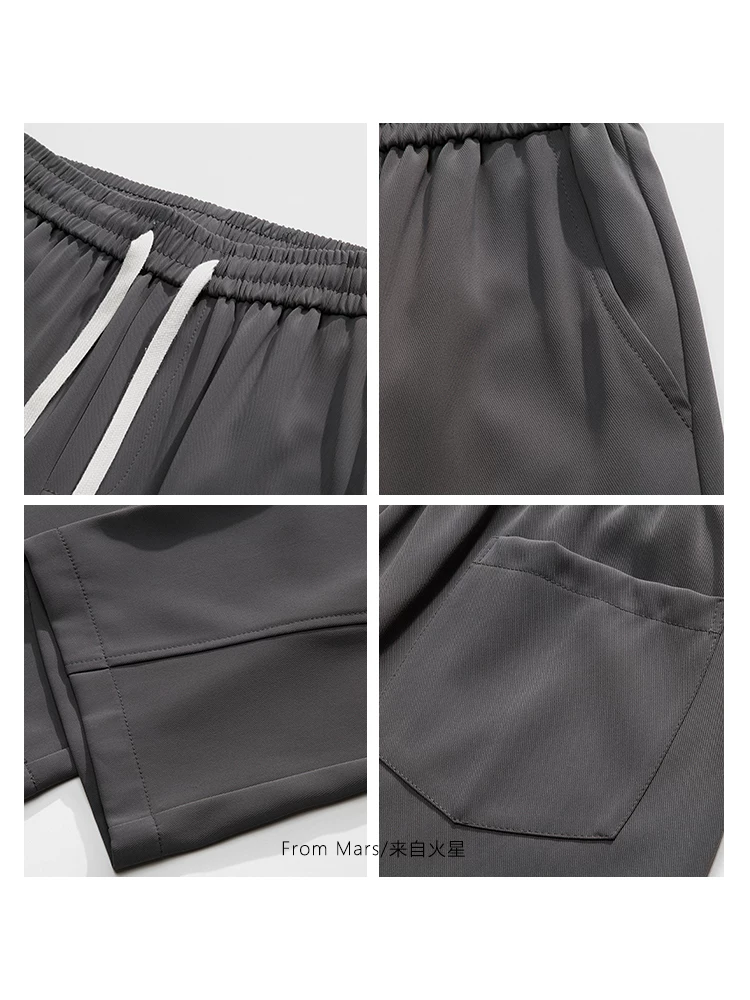 Từ Mars Free Walking Phong cách đường phố Mỹ Thiết kế thương hiệu Quần dài dáng rộng Unisex đa năng