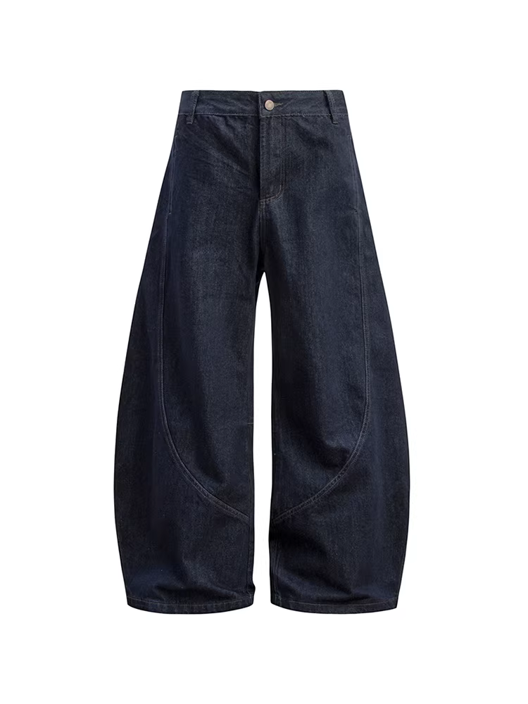 Từ sao Hỏa có một bầu không khí tinh tế, quần dài unisex đa năng kiểu dáng rộng, màu trơn, kiểu dáng cổ điển kiểu Mỹ.