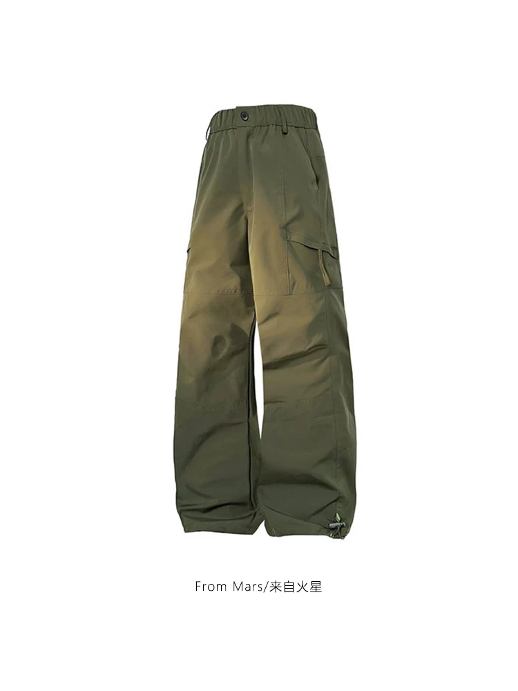 Từ sao Hỏa, hãy tránh đường, quần ống rộng unisex màu trơn thời trang, đa năng, thẳng, giản dị, thích hợp làm quần công sở