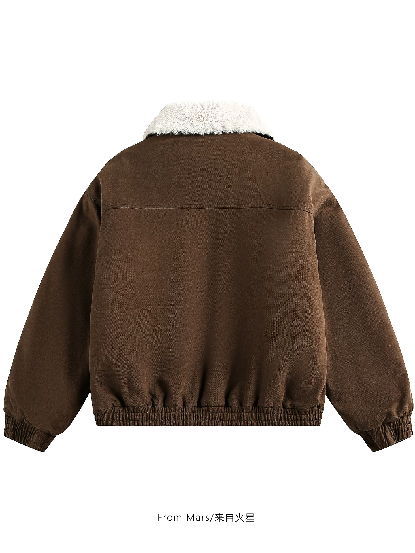 Áo khoác cotton dày mùa đông unisex có cổ lật, thiết kế túi lớn, dáng rộng, hoàn hảo cho xu hướng Instagram.