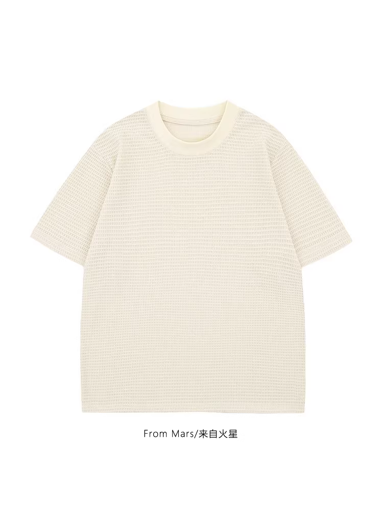 Từ sao Hỏa, hãy tỉnh táo hơn, thiết kế màu trơn theo phong cách Trung Hoa, áo thun ngắn tay dáng rộng vừa vặn, kiểu dáng độc đáo dành cho nam và nữ.