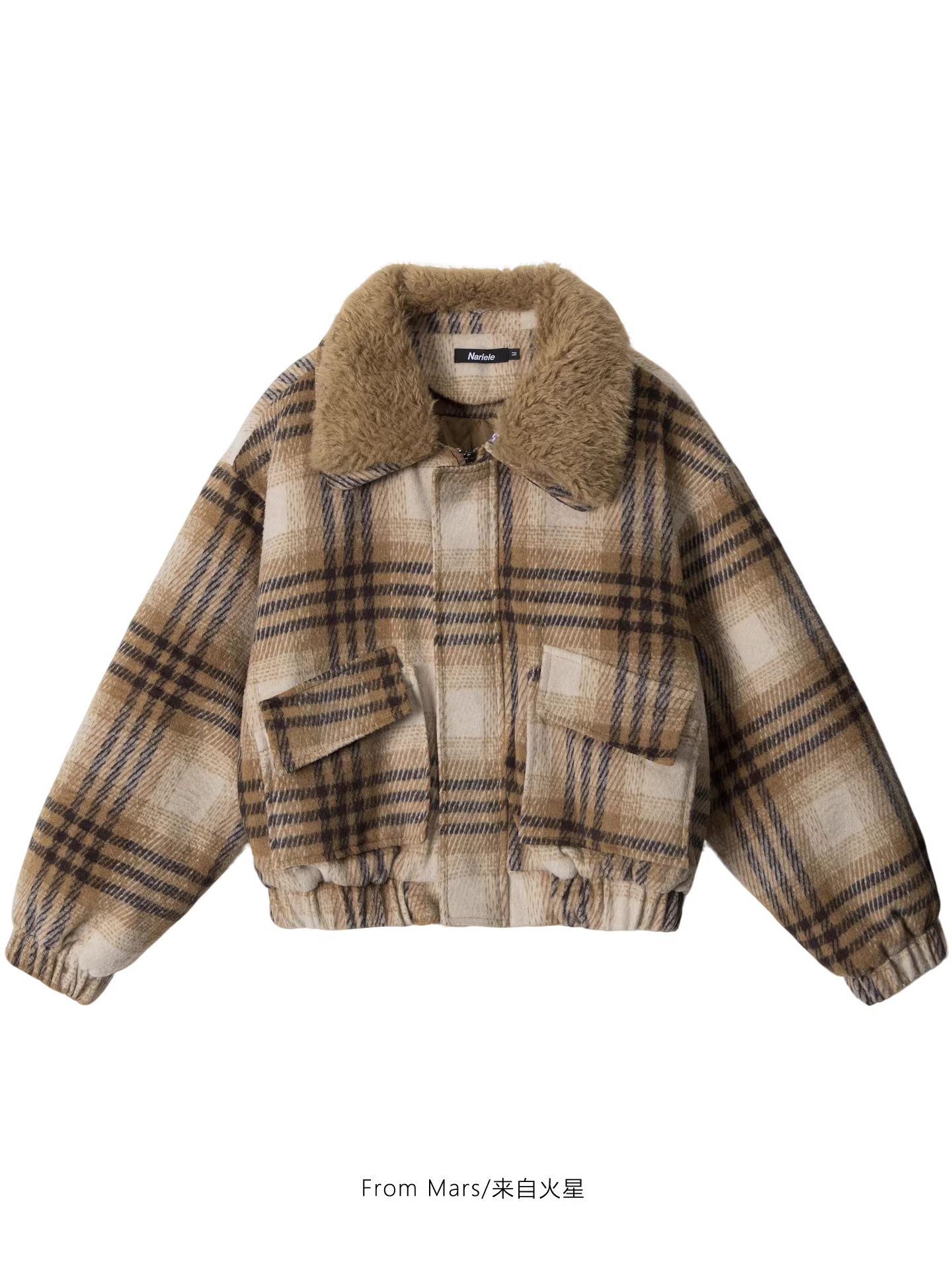 Áo khoác cotton kẻ caro retro From Mars Helpless