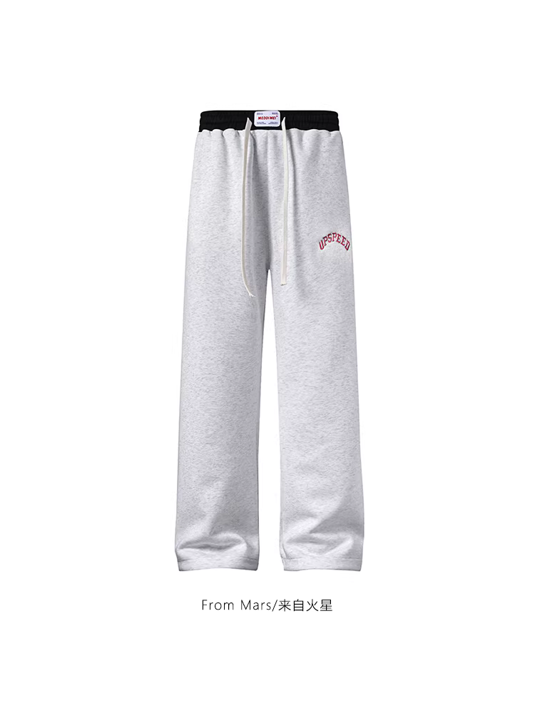 From Mars Cuộc gặp gỡ bất ngờ Quần thể thao dáng rộng ống rộng phối màu theo phong cách Mỹ quần thể thao dáng rộng dành cho cặp đôi