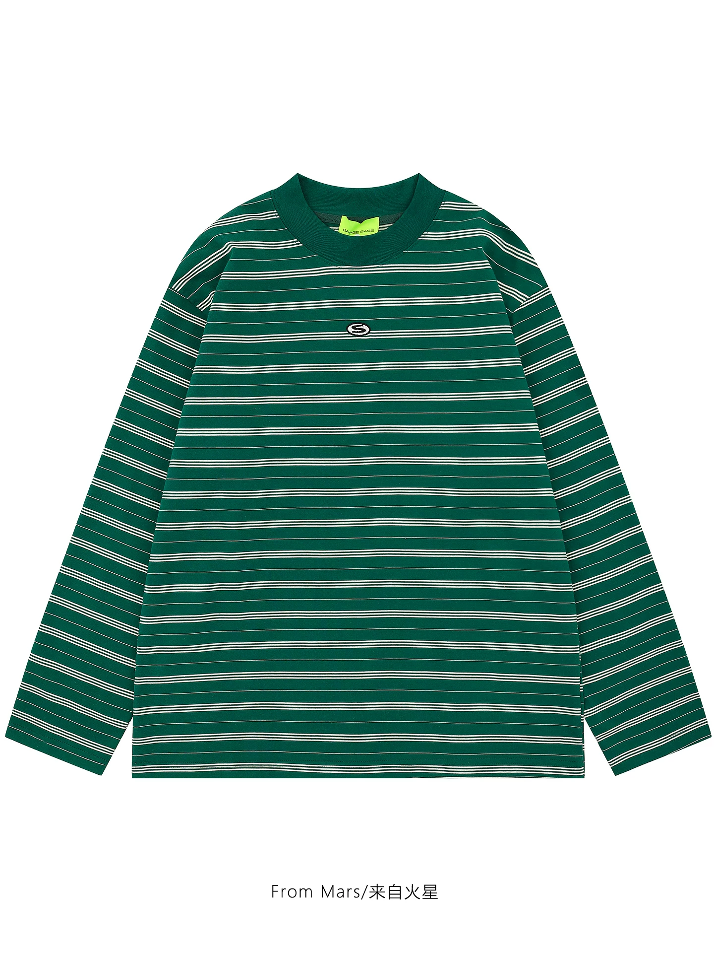 From Mars Fun Line Art Print Áo thun dài tay dáng rộng Unisex Áo nỉ hợp thời trang Áo thun chui đầu Top BF