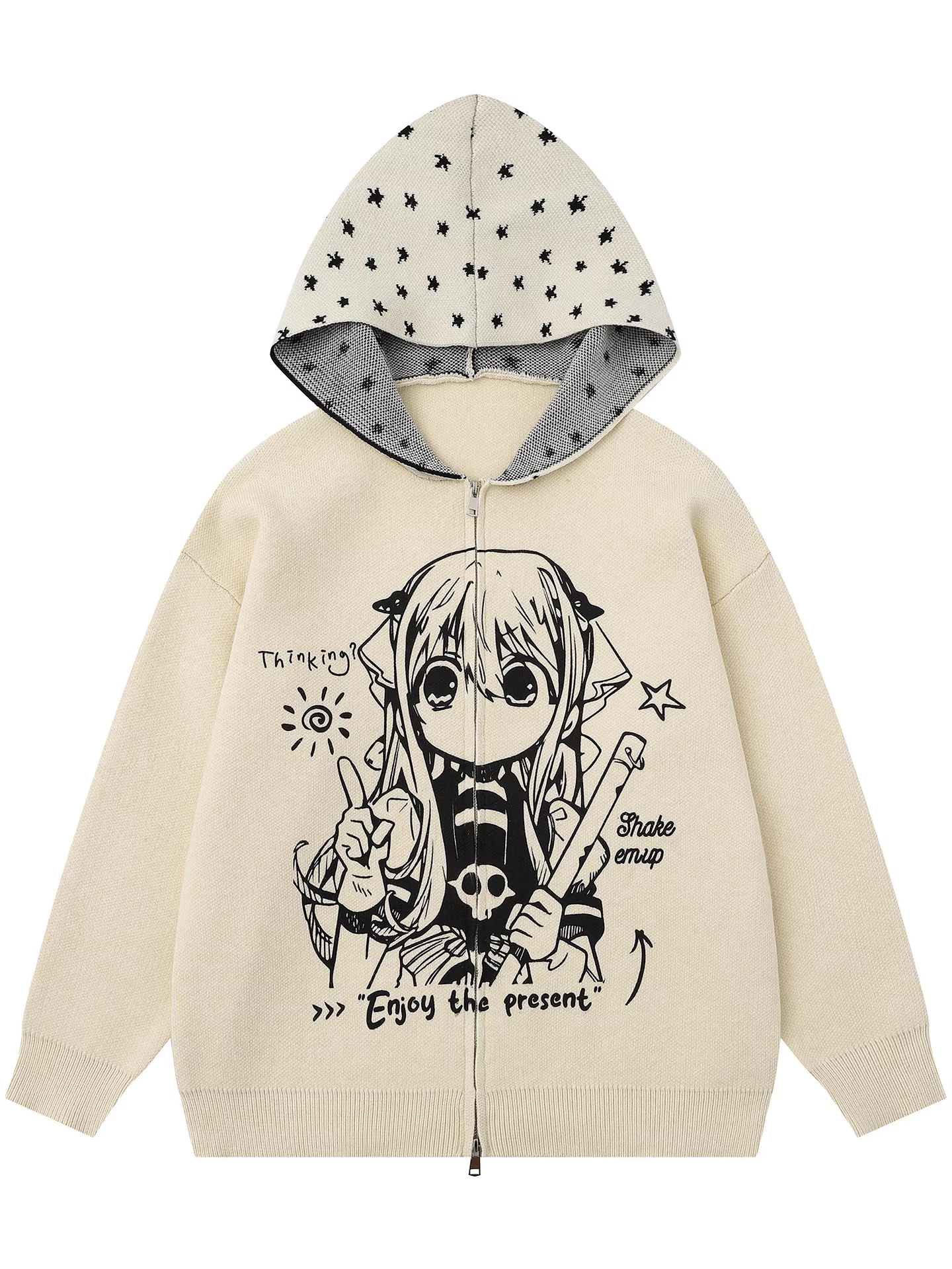 Từ sao Hỏa Không có ý tưởng về thương hiệu thời trang áo khoác len cardigan dáng rộng